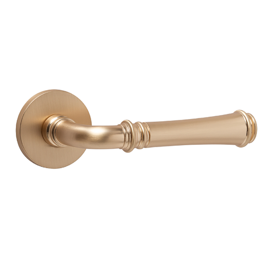 Дверная ручка на тонкой розетке Punto R.ARC.R52.SORENTO SSG-39 сатинированное золото