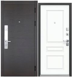 Входная дверь Феррони Luxor 2МДФ элемент венге/велюр белый софт