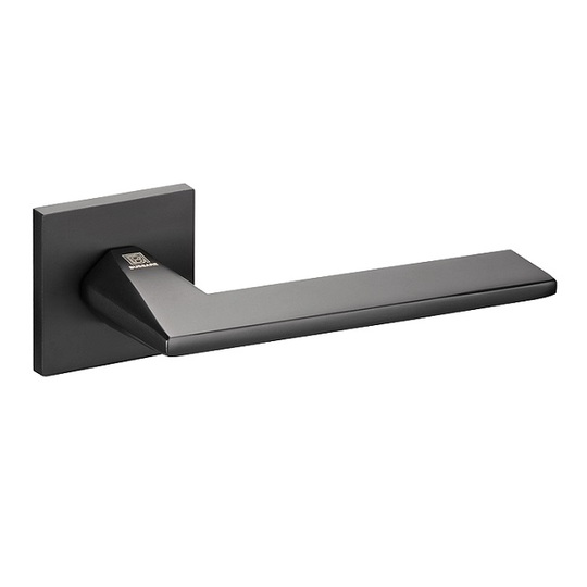 Дверная ручка на тонкой розетке Bussare Preto A-42-40 Black
