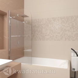 Шторка для ванн Veconi PL-80 90x150 прозрачное стекло
