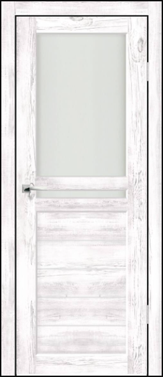 Межкомнатная дверь Synergy Лацио Арктик стекло сатин