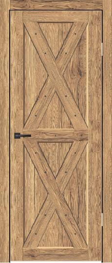 Дверной комплект  Synergy Скандинавия 3 Рустик Соломенный ДГ металлические заглушки черные