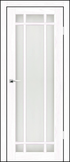 Межкомнатная дверь Synergy Верона 8 Белый прованс стекло сатин