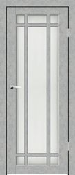 Межкомнатная дверь Synergy Верона 8 Бетон серый стекло сатин