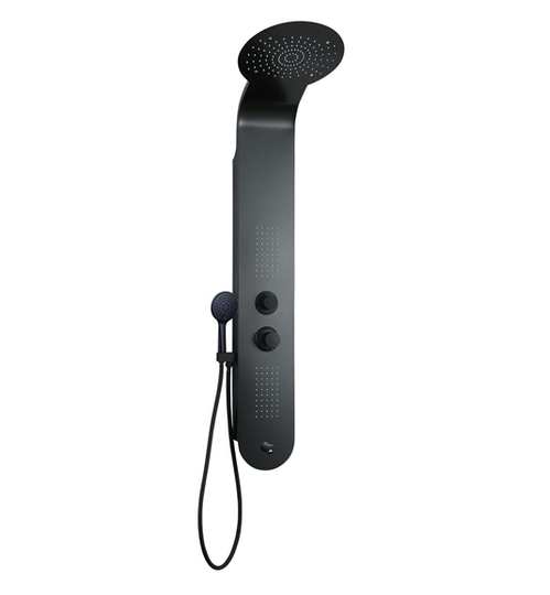 Душевая панель Taliente ТА-G-A03Bb+s 140х20 черная