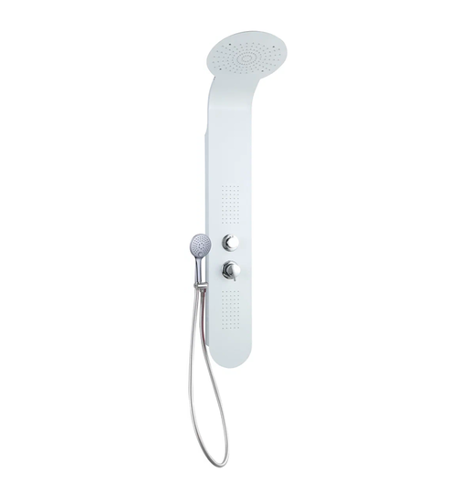 Душевая панель Taliente ТА-G-A03Wcr 140х20 белый хром