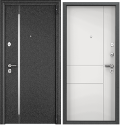 Дверь входная стальная Торэкс Delta 100 Черный шелк SP-5N/КТ Белый D33