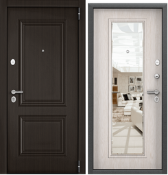 Дверь входная стальная Торэкс Delta LT PP ПВХ Лиственница темная D27/ПВХ Лиственница белая СК6-СМ