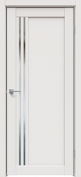 Межкомнатная дверь Triadoors 604 Белоснежно матовый зеркало