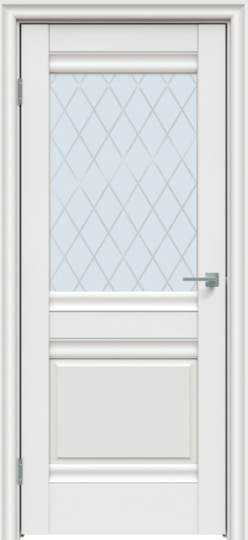 Межкомнатная дверь Triadoors 626 Белоснежно матовый стекло Ромб