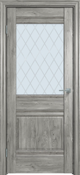 Межкомнатная дверь Triadoors 626 Дуб винчестер серый стекло Ромб