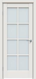 Межкомнатная дверь Triadoors 636 Белоснежно матовый стекло сатин