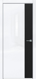 Межкомнатная дверь Triadoors 708 ДГ Белый глянец/Дуб Серена графит кромка алюминиевая