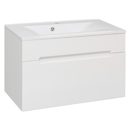 Тумба с раковиной Aqua de Marco Olivia 80 белая подвесная 1 ящик