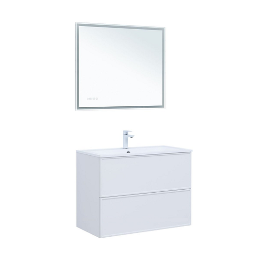 Комплект мебели для ванной Aquanet Арт 90 белый матовый