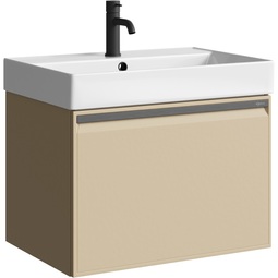 Тумба с раковиной Aqwella Pure 66 капучино светлый