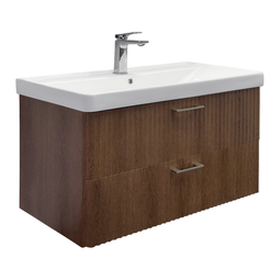Тумба с раковиной Comforty Ангара 90П дуб темно-коричневый