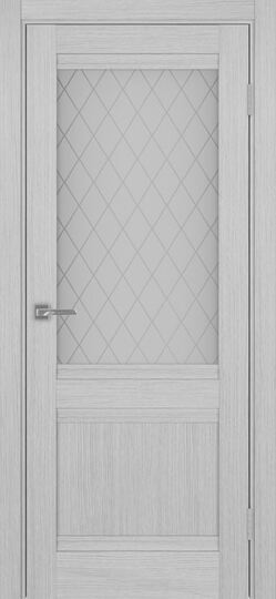 Межкомнатная дверь OPorte Турин 502U.21 Стекло кристалл Дуб серый