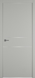 Межкомнатная дверь VFD Urban 2H Emalex Taupe ДГ молдинг хром silver mould кромка алюминиевая хром 4 стороны SE