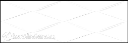 Настенная плитка Cersanit Vegas белая рельефная 25х75 см
