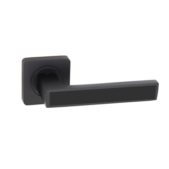 Дверная ручка Vettore R06.120 MBP/BL черный матовый/черный