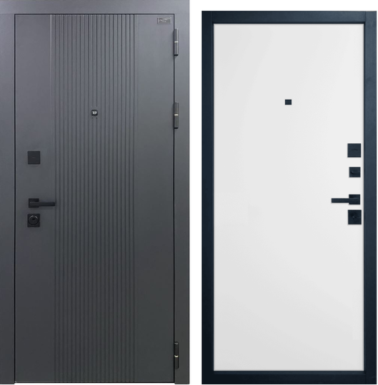 Входная дверь VFD Balance Twin Sharkskin/Финиш-грунт под покраску