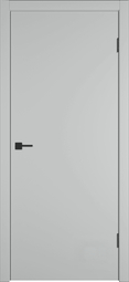 Межкомнатная дверь VFD Basic Emalex Steel ДГ кромка ABS черная