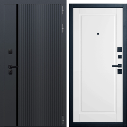 Входная дверь VFD Line Антрацит/Glanta Ice