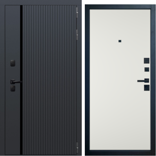 Входная дверь VFD Line Антрацит/Niuta Midwhite