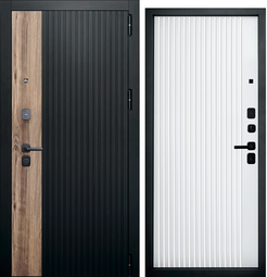 Входная дверь VFD Prime Sector Черный муар/Орех/Белый