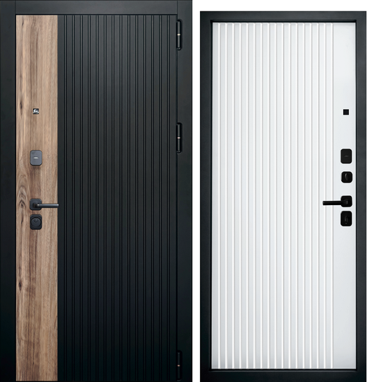 Входная дверь VFD Prime Sector Черный муар/Орех/Белый