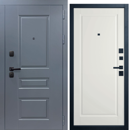 Входная дверь VFD Status Муар серый/Glanta Midwhite