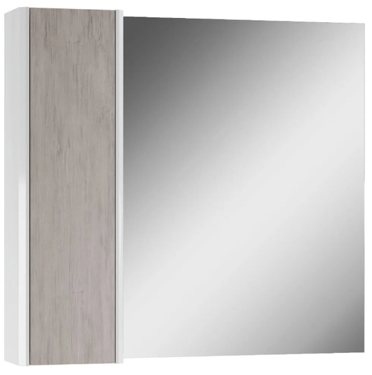 Зеркало-шкаф Домино Uno 80 L/R дуб серый