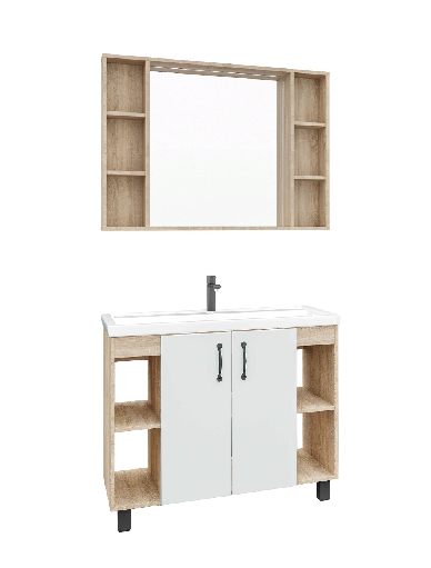Комплект мебели для ванной Grossman Флай 100 белый дуб сонома