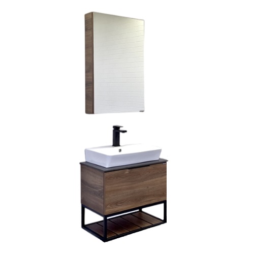 Комплект мебели для ванной Comforty Порто 60 дуб темно-коричневый